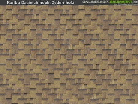 Karibu Dachschindeln Asymetrisch Zedernholz 3 Pakete