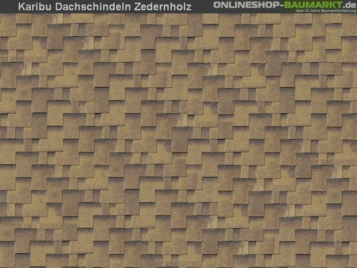 Karibu Dachschindeln Asymetrisch Zedernholz 9 Pakete