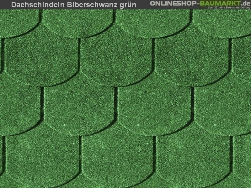 Karibu Dachschindeln Biberschwanz grün 27 Pakete
