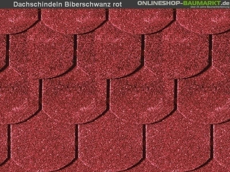 Karibu Dachschindeln Biberschwanz rot 21 Pakete