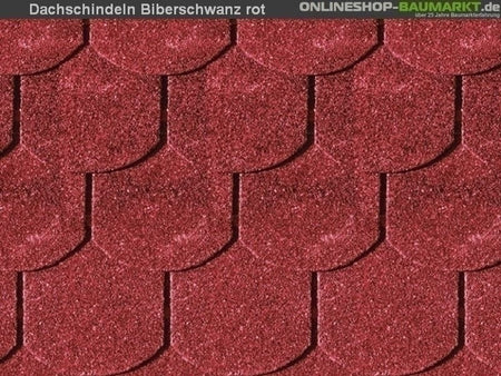 Karibu Dachschindeln Biberschwanz rot 21 Pakete