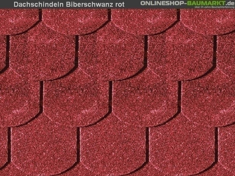 Karibu Dachschindeln Biberschwanz rot 27 Pakete