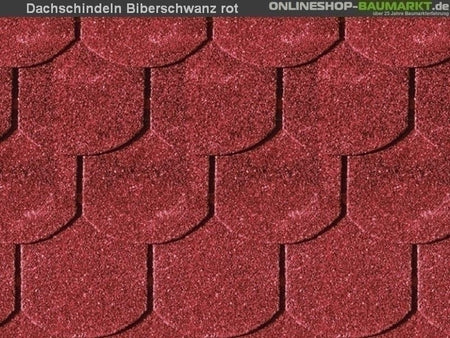 Karibu Dachschindeln Biberschwanz rot 27 Pakete