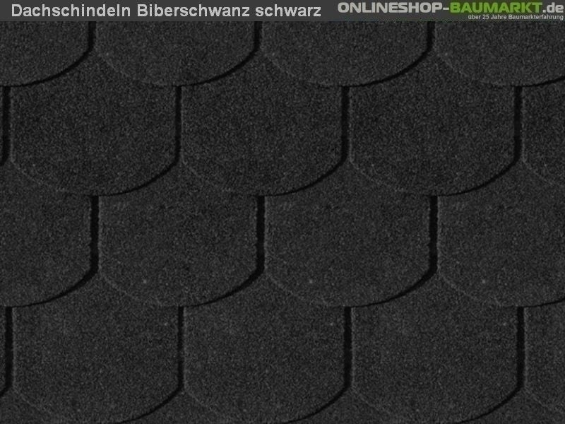 Karibu Dachschindeln Biberschwanz schwarz 10 Paket