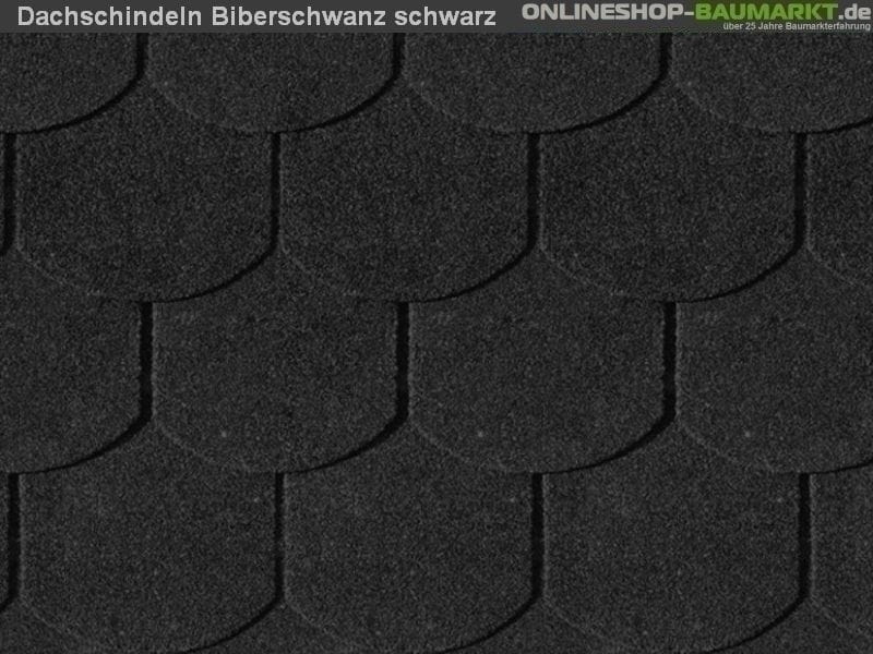 Karibu Dachschindeln Biberschwanz schwarz 19 Paket