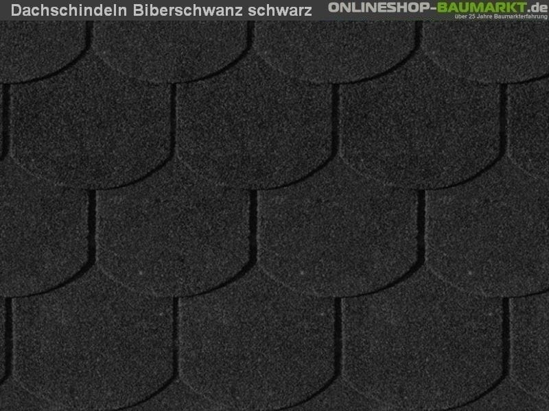 Karibu Dachschindeln Biberschwanz schwarz 5 Pakete