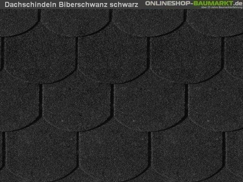 Karibu Dachschindeln Biberschwanz schwarz 7 Pakete