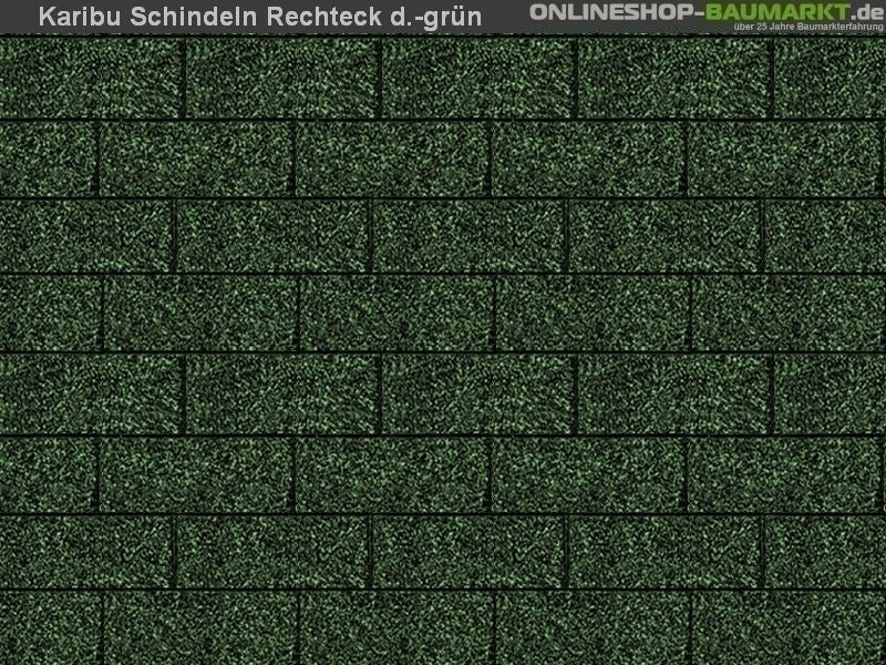 Karibu Dachschindeln Rechteck dunkelgrün 10 Pakete