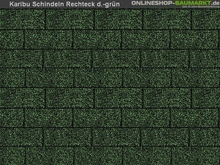 Karibu Dachschindeln Rechteck dunkelgrün 13 Pakete