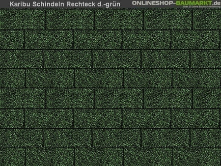 Karibu Dachschindeln Rechteck dunkelgrün 7 Pakete