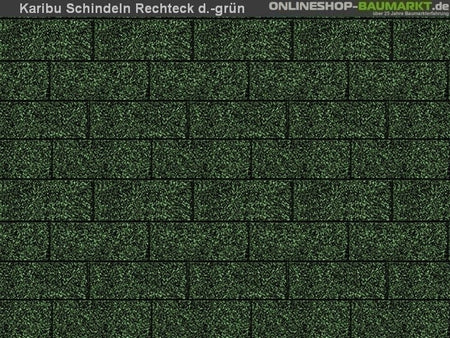 Karibu Dachschindeln Rechteck dunkelgrün 8 Pakete