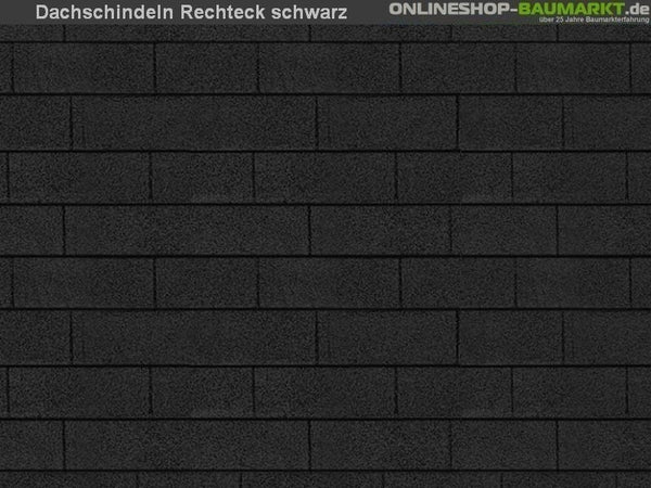 Karibu Dachschindeln Rechteck schwarz 1 Paket