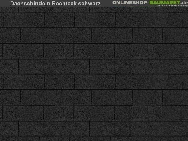 Karibu Dachschindeln Rechteck schwarz 10 Pakete