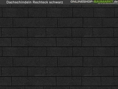 Karibu Dachschindeln Rechteck schwarz 18 Pakete