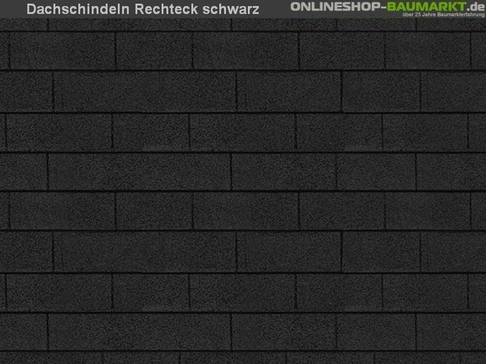 Karibu Dachschindeln Rechteck schwarz 2 Pakete