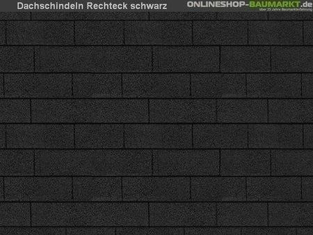 Karibu Dachschindeln Rechteck schwarz 20 Pakete