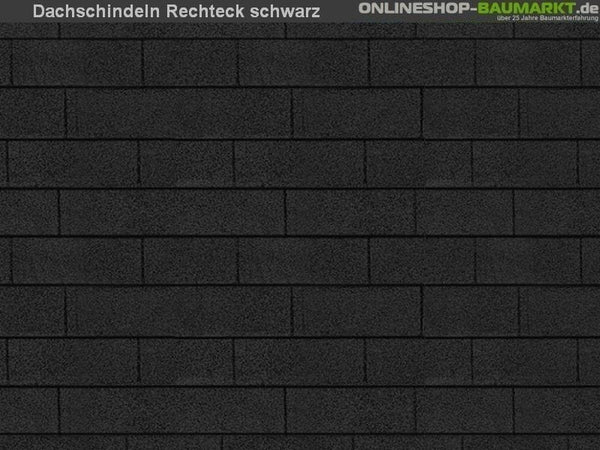 Karibu Dachschindeln Rechteck schwarz 3 Pakete