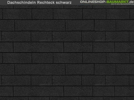 Karibu Dachschindeln Rechteck schwarz 4 Pakete