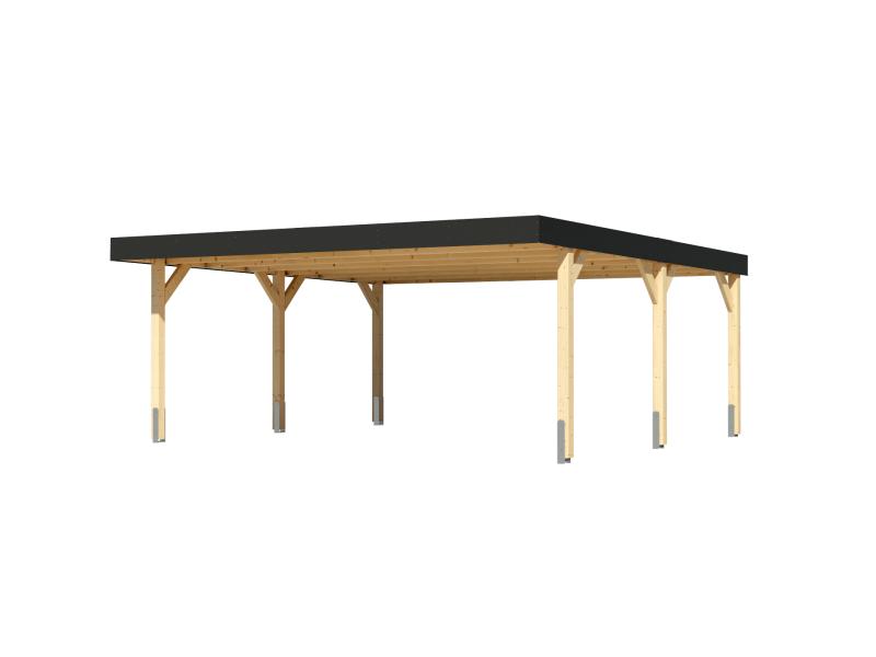 Karibu Doppelcarport Leimholz 1
