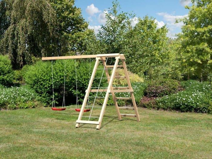 Karibu Doppelschaukelanbau inkl. Klettergerüst