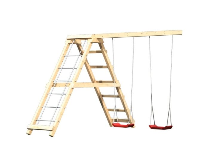 Karibu Doppelschaukelanbau inkl. Klettergerüst