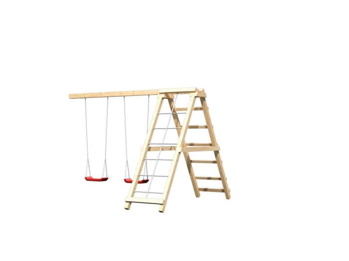 Karibu Doppelschaukelanbau inkl. Klettergerüst