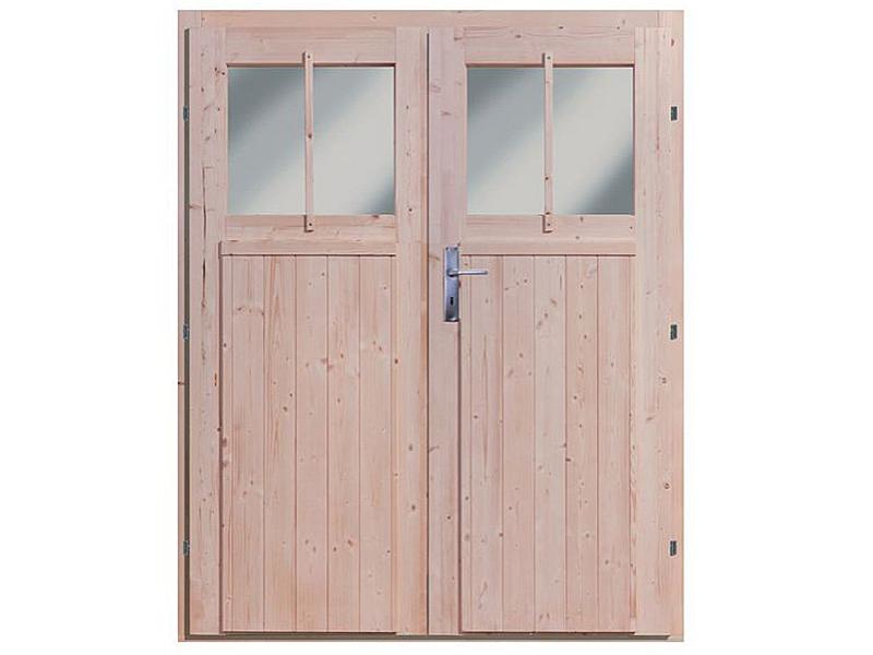 Karibu Doppeltür für Gartenhaus Wandlitz natur