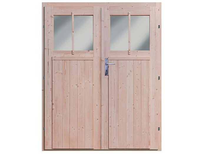 Karibu Doppeltür für Gartenhaus Wandlitz natur