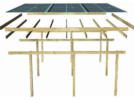 Karibu Einzelcarport ECO 2 Variante C kdi