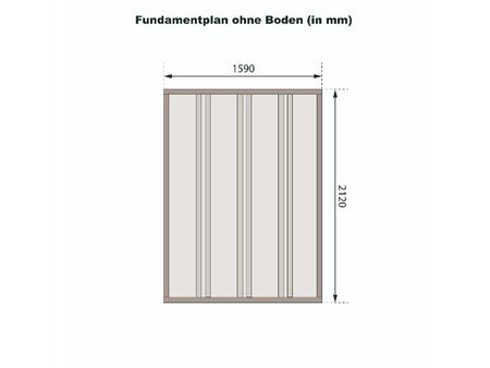 Karibu Fahrradgarage 3, natur 19 mm