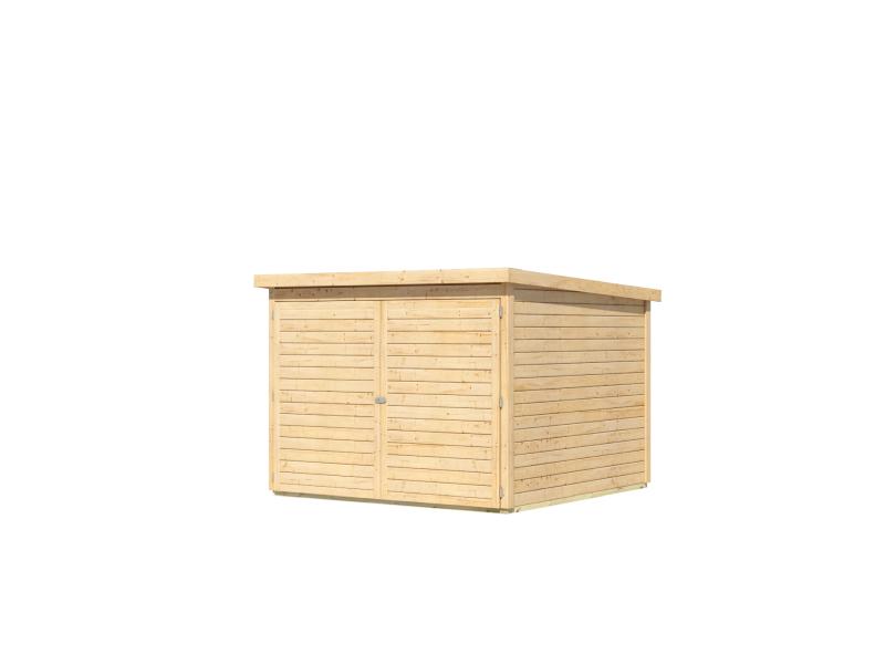 Karibu Fahrradgarage 4, natur 19 mm