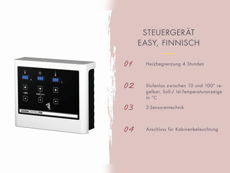 Karibu Fasshaus 2 asymmetrisch, inkl. 9 kW Ofen ext. Steuerung