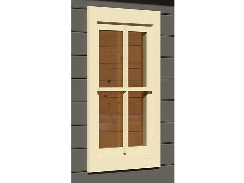 Karibu Fenster für 28 mm Wandstärke | weiß | Dreh- / Kippfenster - zum Selbsteinbau