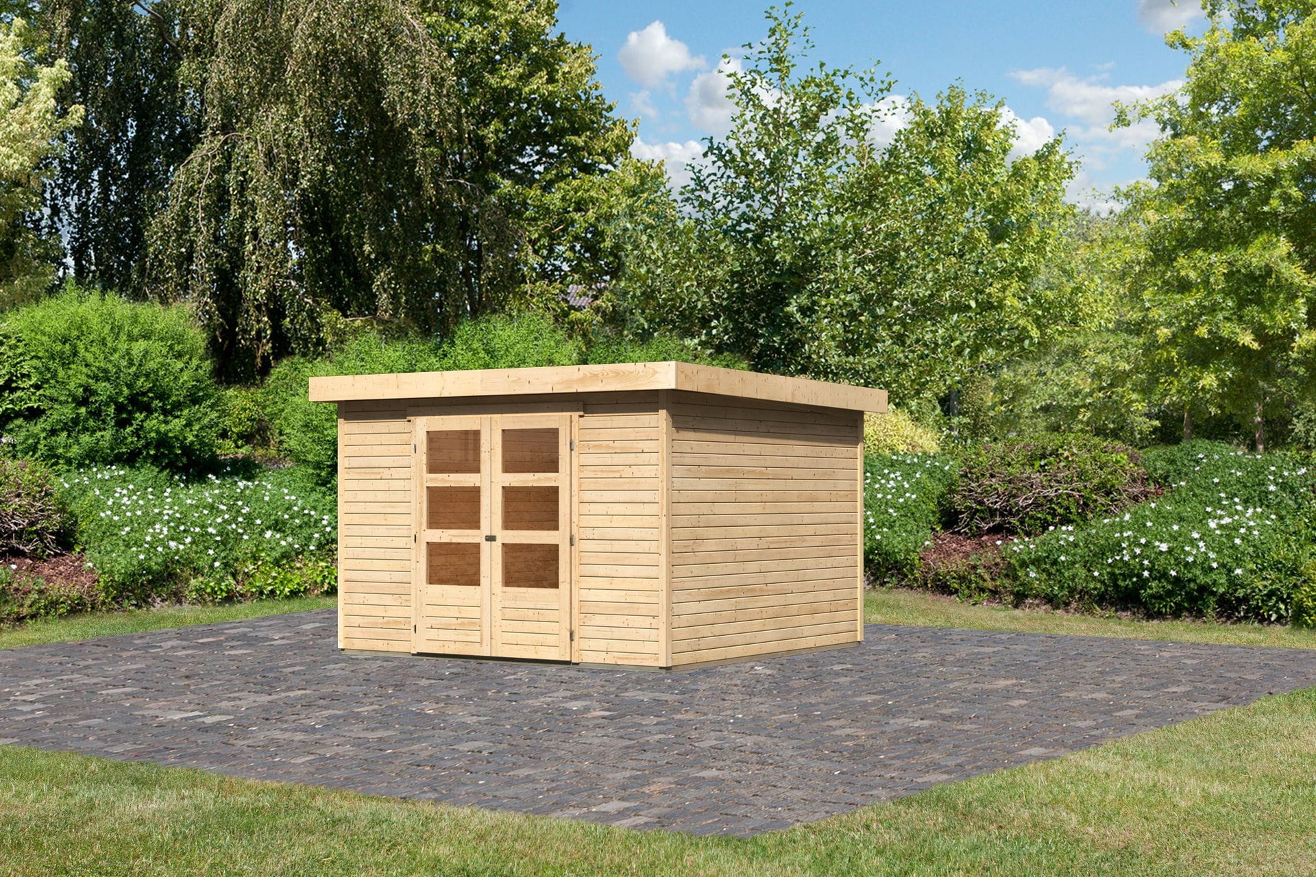 Karibu Gartenhaus Askola 6 natur 19 mm