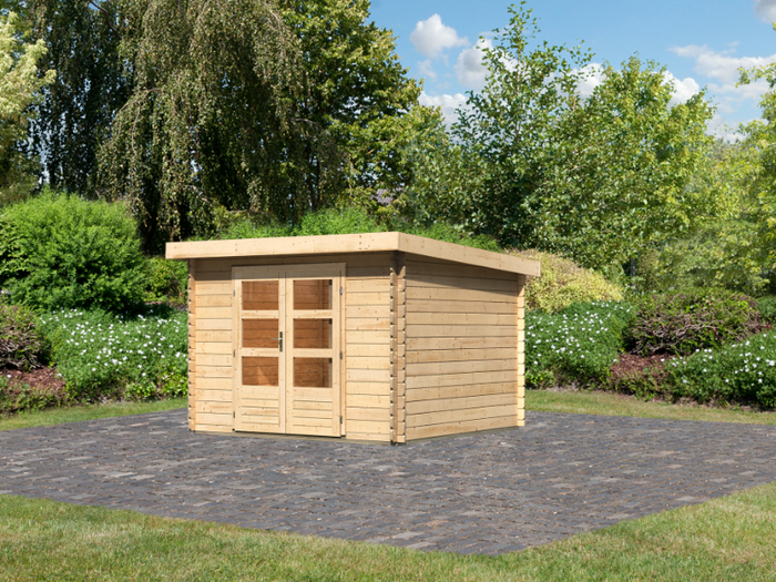 Karibu Gartenhaus Bastrup 5 natur