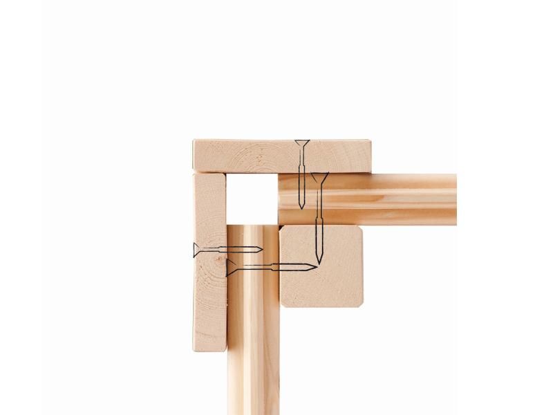 Karibu Gartenhaus Kandern 1 natur mit Anbaudach 2,35 m