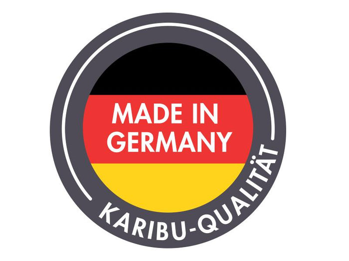 Karibu Gartenhaus Kandern 3 mit Anbaudach 2,35 m, terragrau