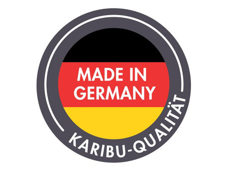 Karibu Gartenhaus Kandern 3 terragrau mit Anbaudach 2,35 m inkl. Rückwand