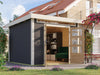 Karibu Gartenhaus Kandern 6 in terragrau 28 mm