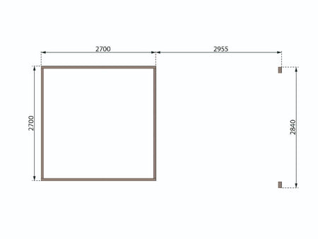 Karibu Gartenhaus Kastorf 6 - 28 mm natur mit Anbaudach 3,2 m
