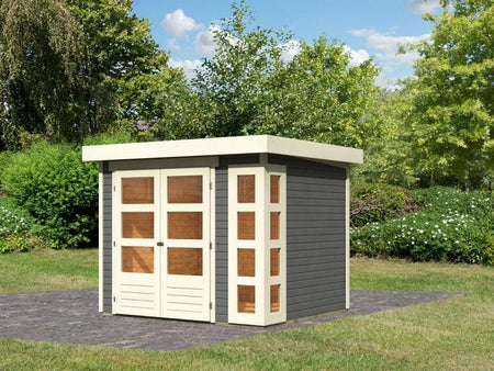 Karibu Gartenhaus Kerko 3 in terragrau 19 mm