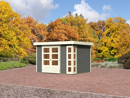 Karibu Gartenhaus Kerko 5 terragrau 19 mm