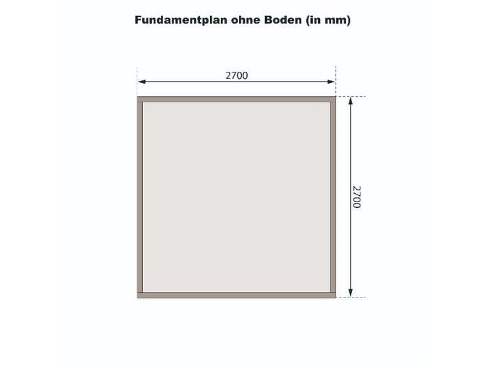Karibu Gartenhaus Qubic 2 natur