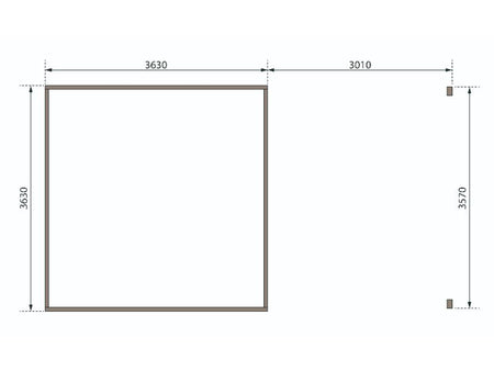 Karibu Gartenhaus Radeburg 3 natur mit Anbaudach 3,3 m