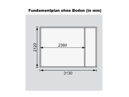Karibu Gartenhaus Retola 3 inkl. Anbauschrank