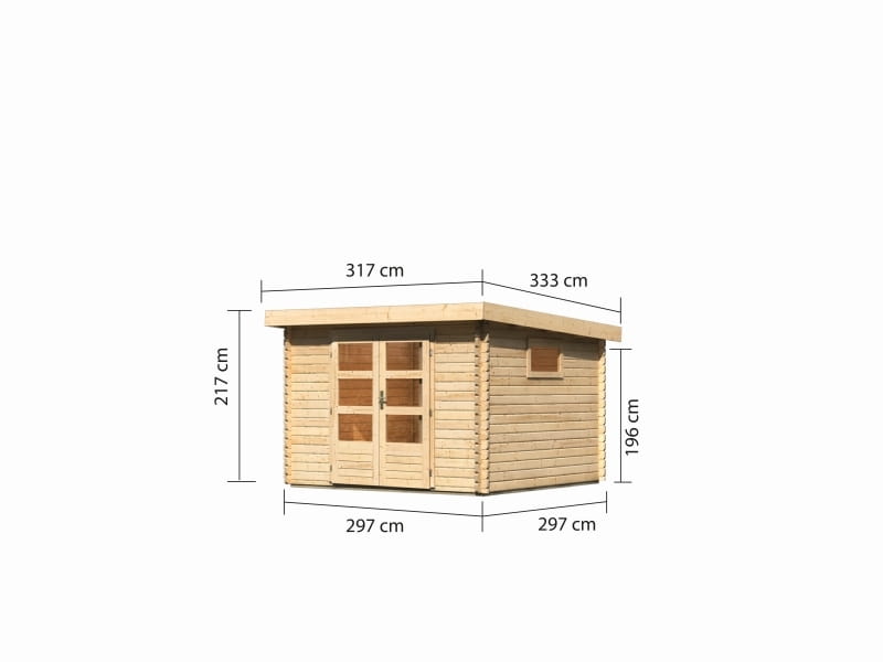 Karibu Gartenhaus Trittau 3 natur