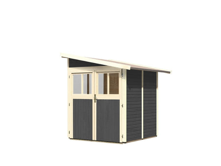 Karibu Gartenhaus Wandlitz 2 terragrau 19 mm