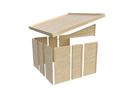 Karibu Gartenhaus Wandlitz 3 terragrau 19 mm