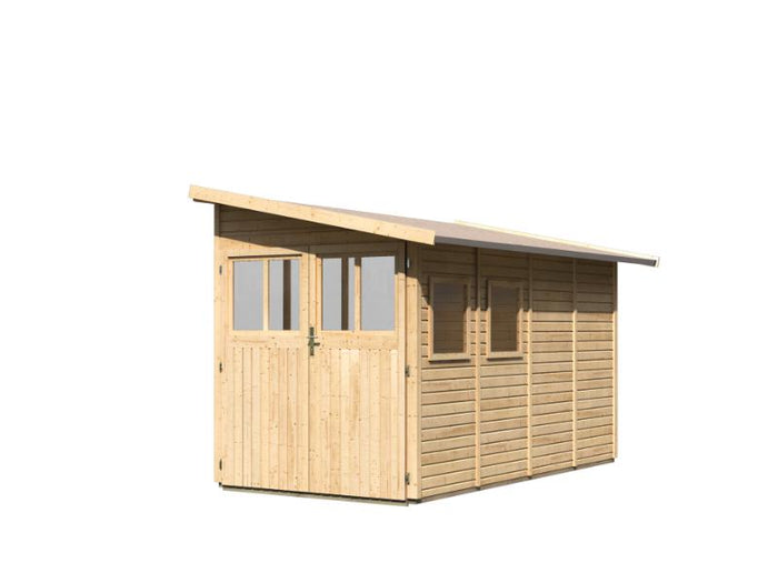 Karibu Gartenhaus Wandlitz 4 natur 19 mm