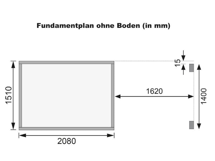 Karibu Gerätehaus Merseburg 3 SET mit Anbaudach